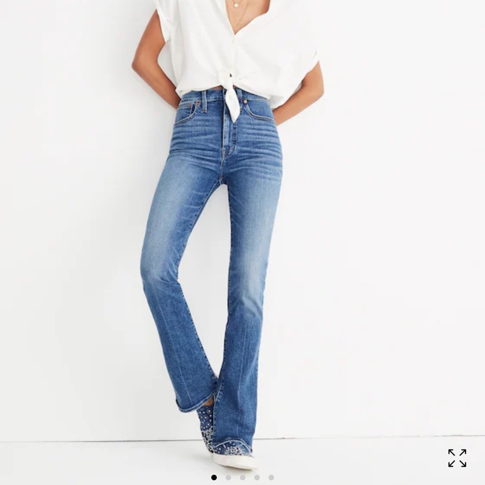 Madewell Medium Blue High-Rise Bootcut Jeans